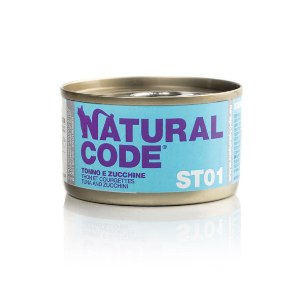 Natural Code - ST01 Tonno e Zucchine Gatti Sterilizzati 85 gr Natural Code - ST01 Tonno e Zucchine Gatti Sterilizzati 85 gr